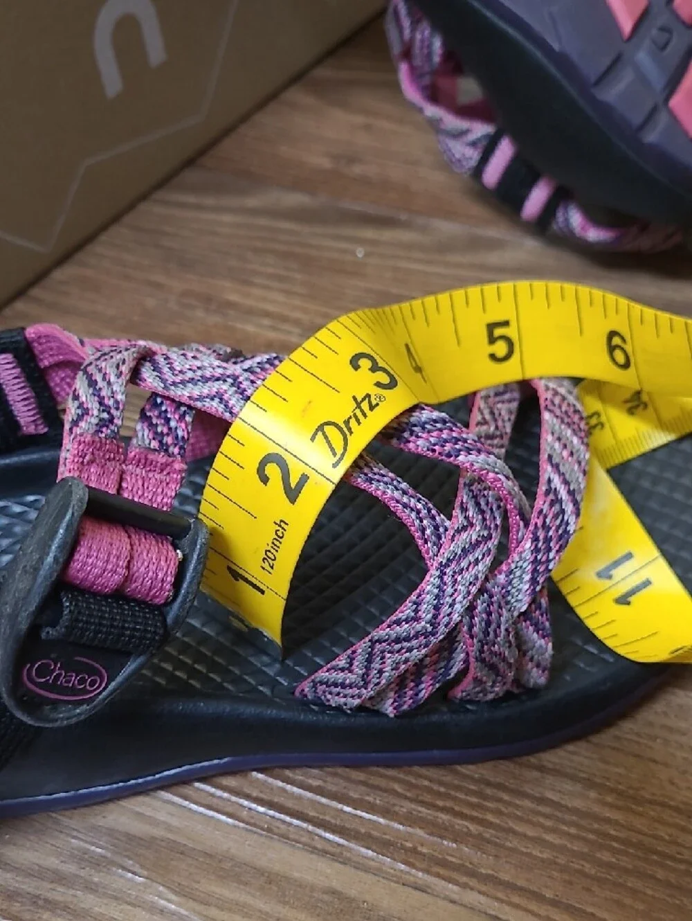 Chaco Kids Pink and Black Strappy Sandals‎